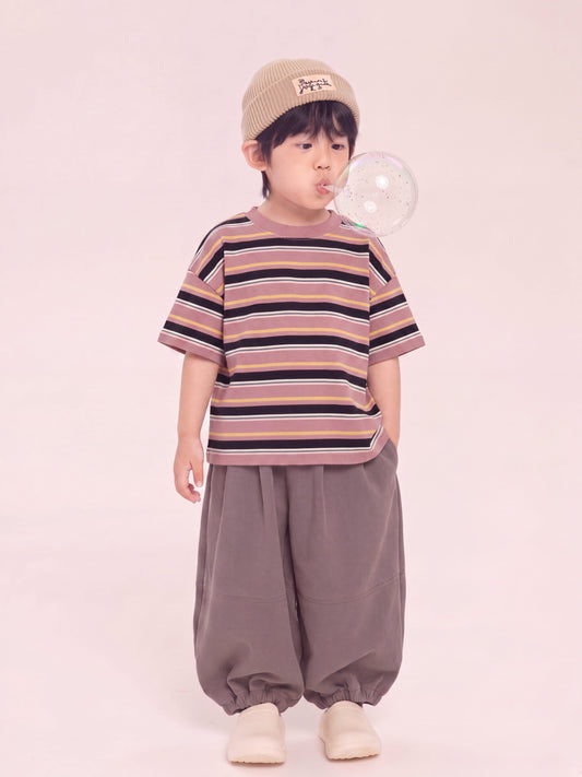 PINK HARPER STRIPE T-SHIRT