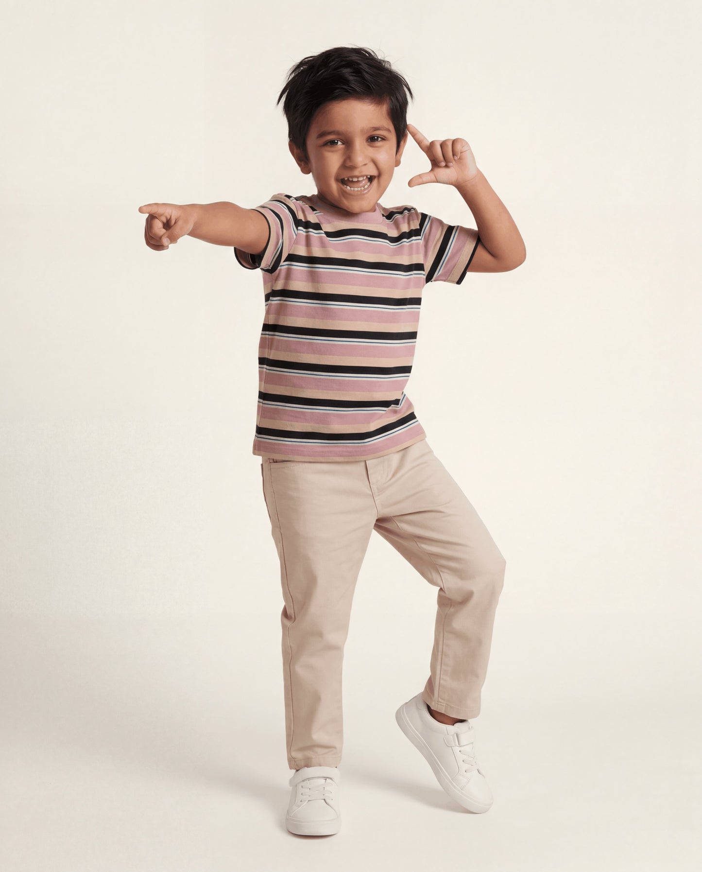 PINK HARPER STRIPE T-SHIRT