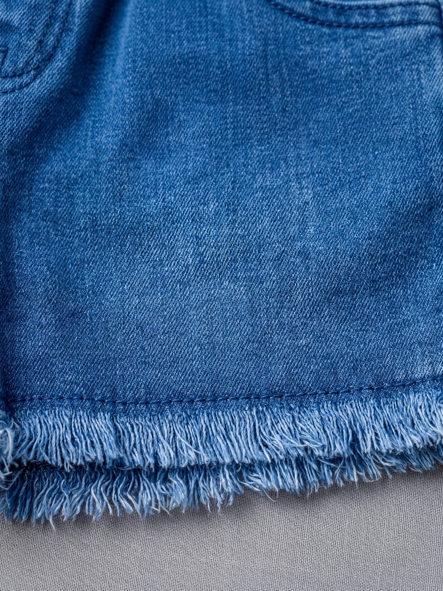 Fray Hem Denim Short