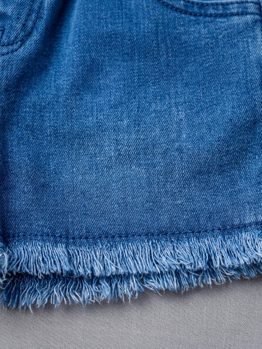 Fray Hem Denim Short