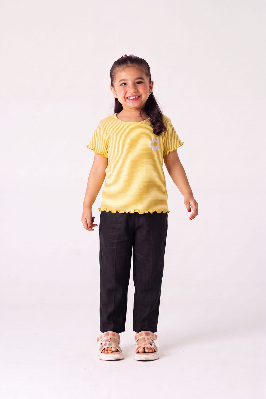 Summer Stripe Embroidered T-Shirt