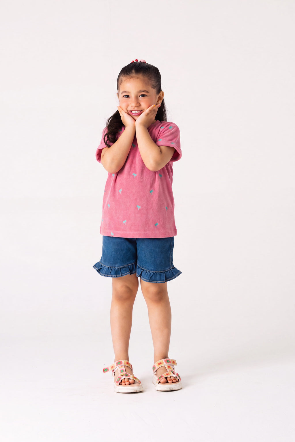 Maya Palm embroidery T-Shirt